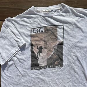 VTG Discover Credit Card Skiing Climbing Bank Single Stitch Shirt Mens XXL White